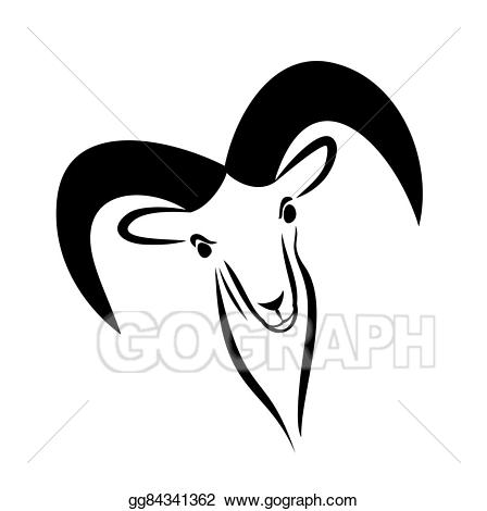 Vector stock of illustration. Clipart goat logo