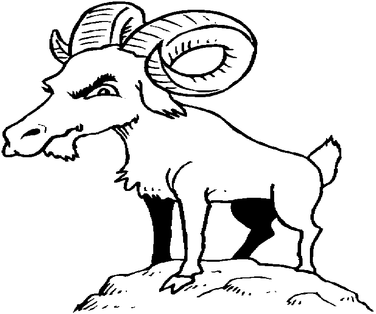 clipart goat mad