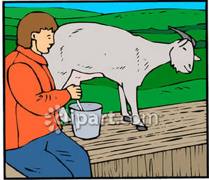 Person a dairy royalty. Clipart goat milking goat