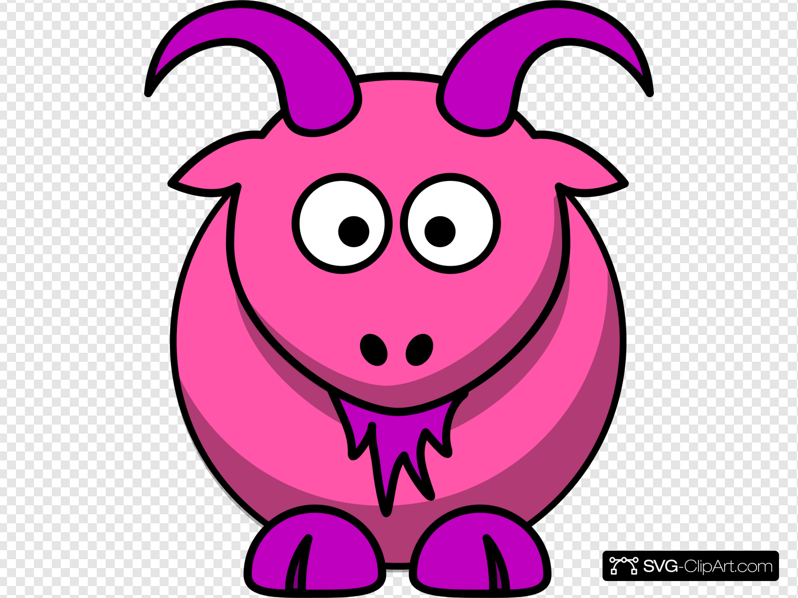 Clip art icon and. Clipart goat pink