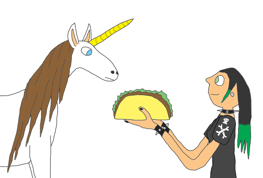 Eat tacos with me. Goat clipart shadow