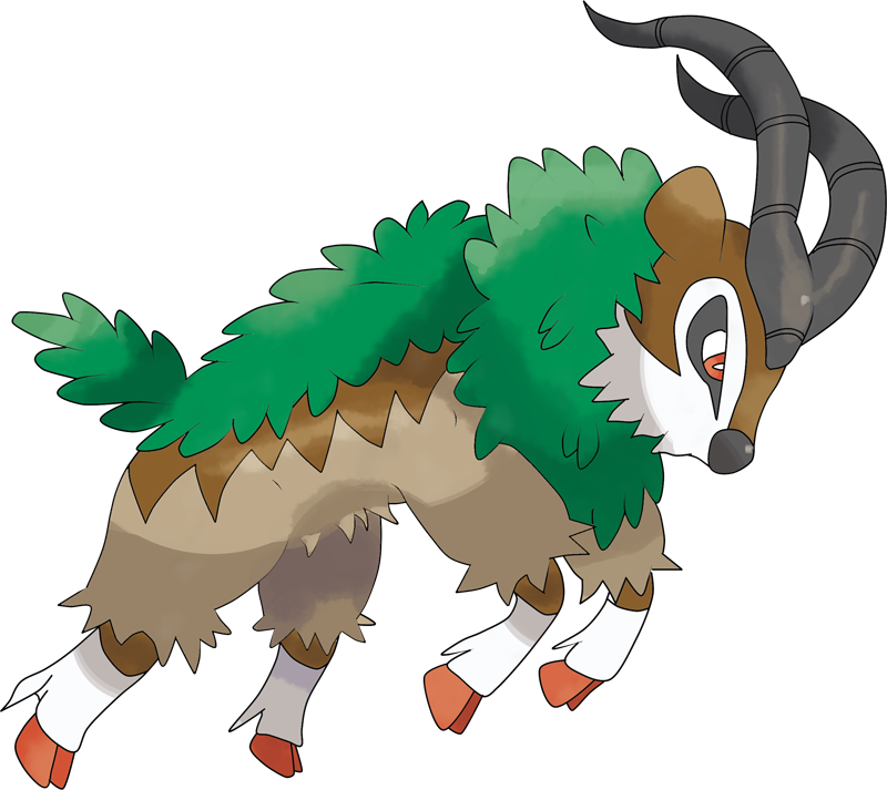 Shiny gogoat pok dex. Clipart goat short tail