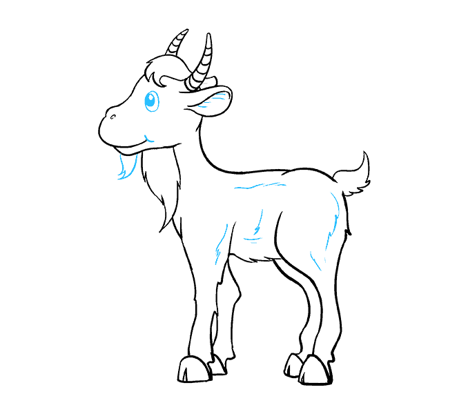 Clipart goat simple. How to draw a