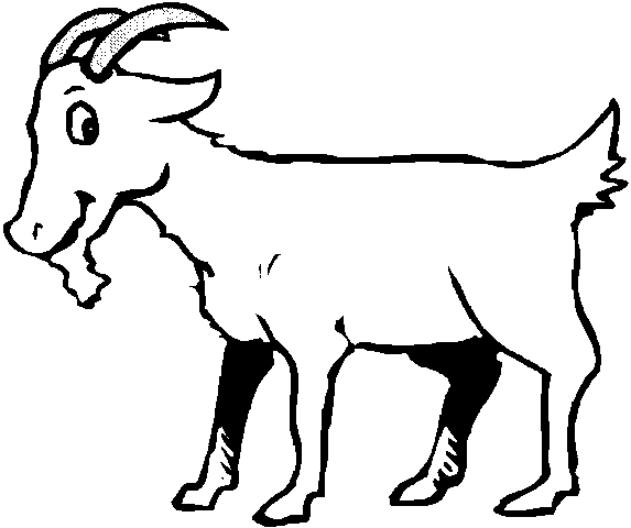 goat clipart coloring page