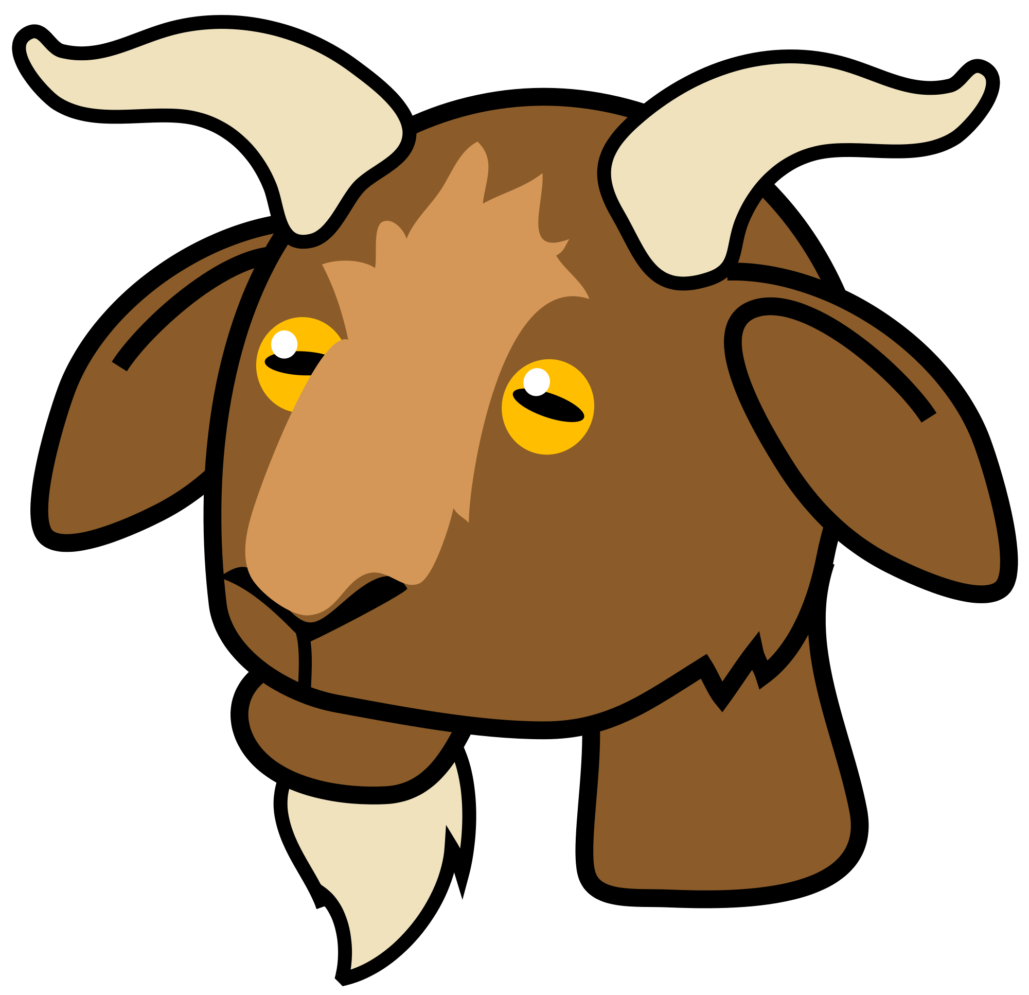 Clipart goat toon. File icon svg wikimedia
