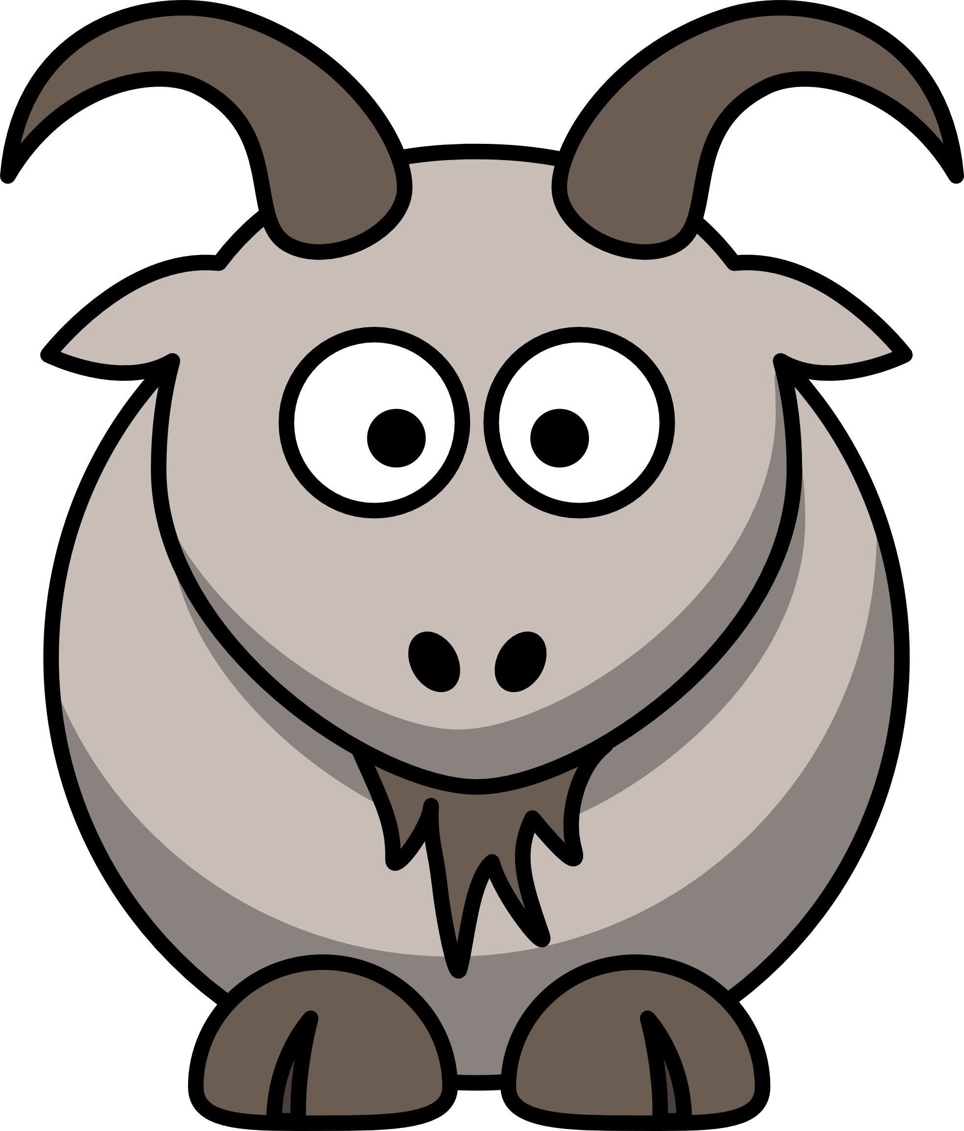 Clipart goat toon. Panda free images