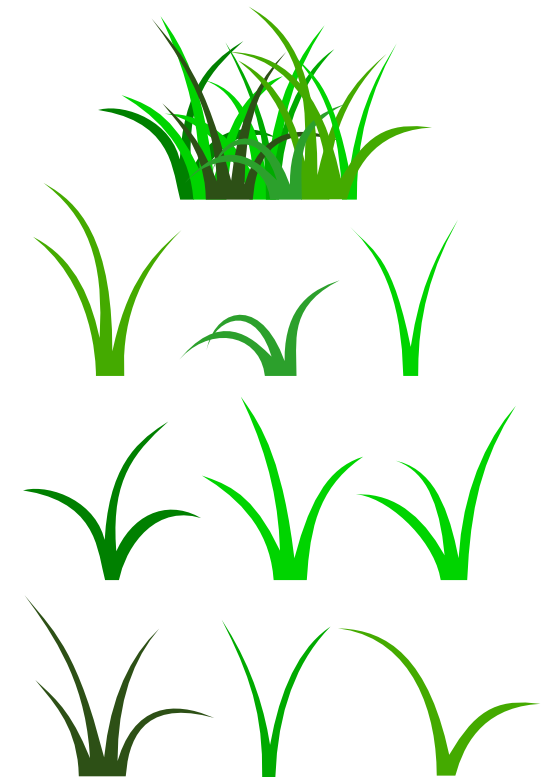 clipart grass black and white