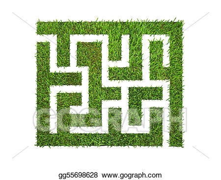 maze clipart grass
