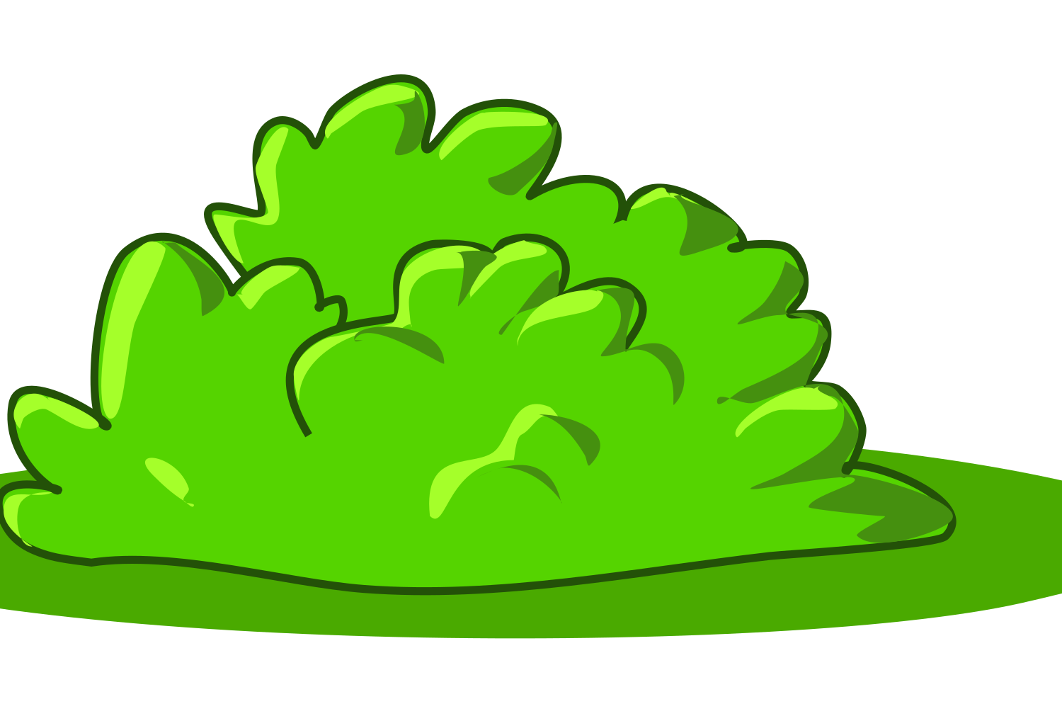 clipart grass shrub