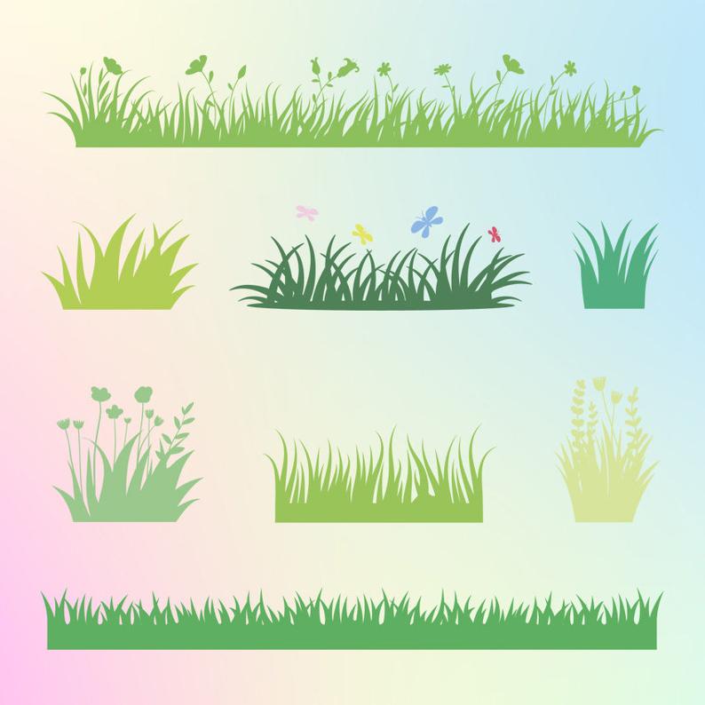 Svg dxf files vector. Clipart grass wild grass