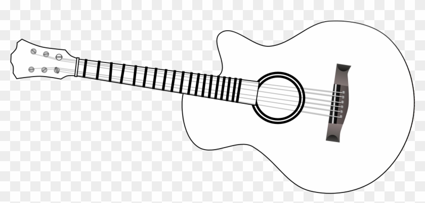 clipart guitar black and white