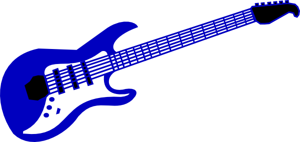 clipart guitar blue object