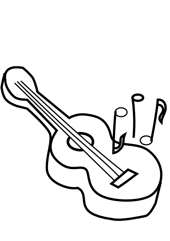 Clipart guitar easy. Line drawing at getdrawings