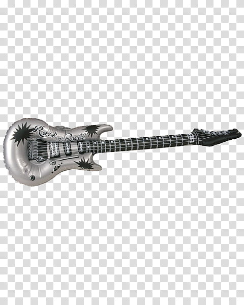Part and black inflatable. Clipart guitar gray