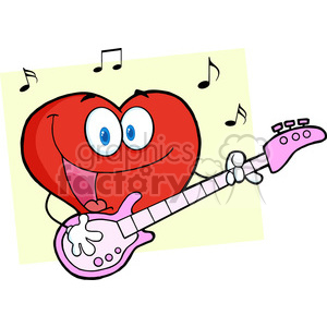 clipart guitar heart