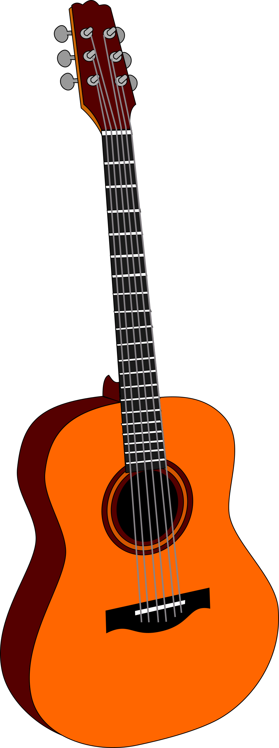 Clipart guitar orange guitar. Big image png