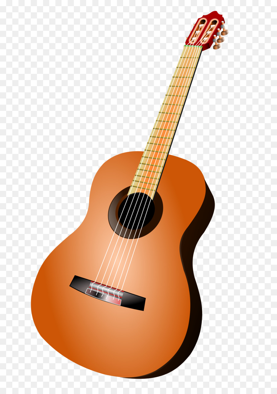 Cartoon drawing transparent clip. Clipart guitar orange guitar