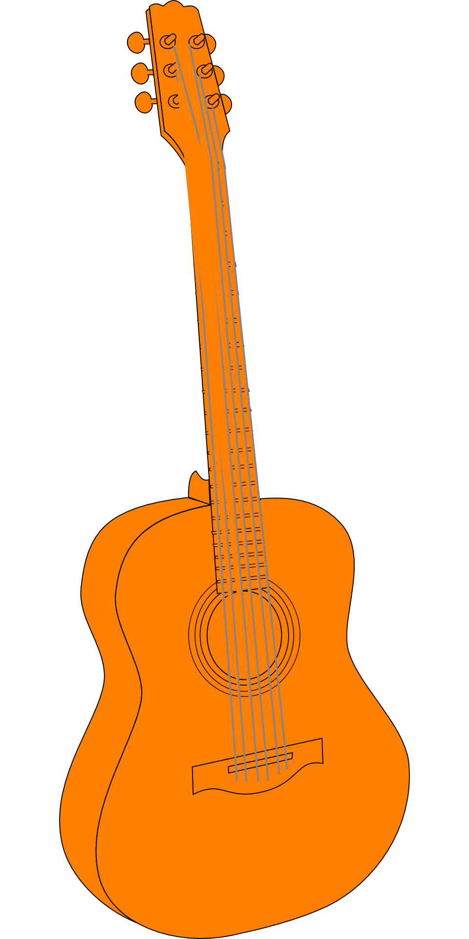 guitar clipart orange guitar