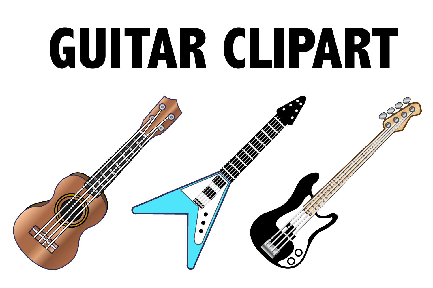 Guitar clipart printable. 