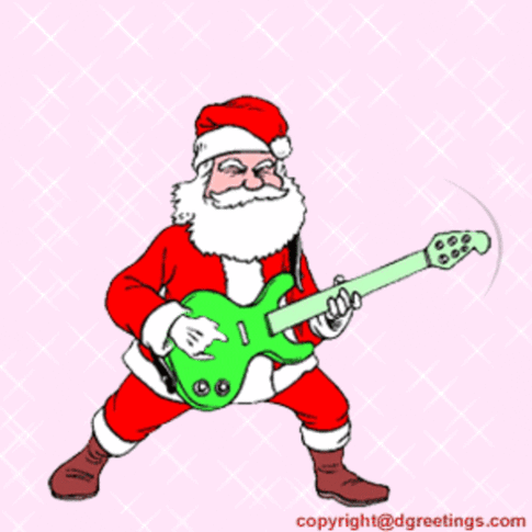 clipart guitar santa