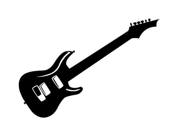 clipart guitar silhouette
