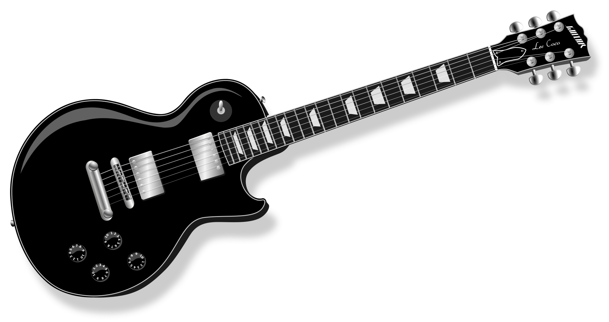 File lp black wikimedia. Guitar clipart svg