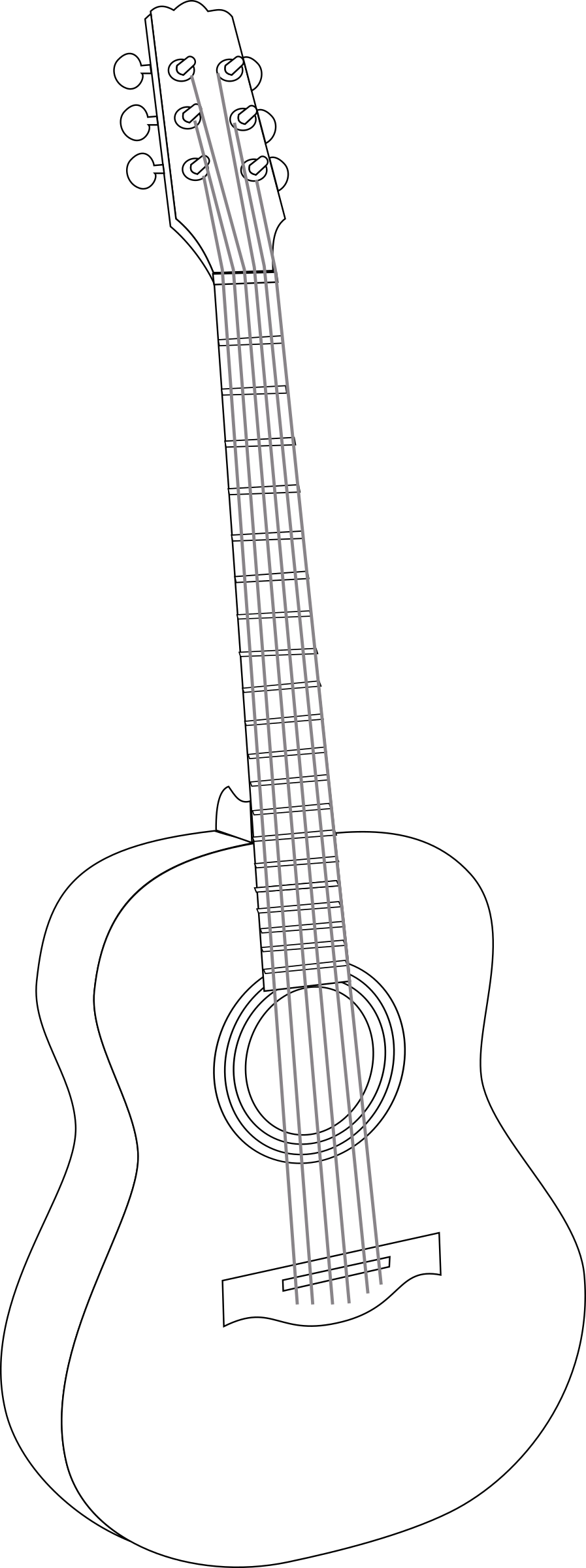 Outline clipart guitar, Outline guitar Transparent FREE for download on ...