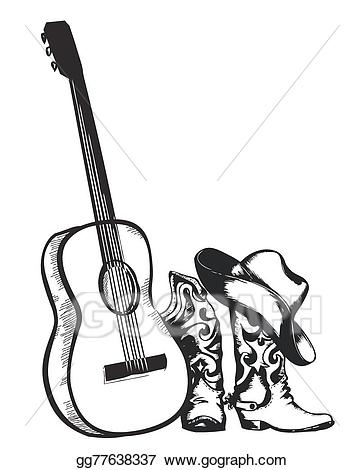 Musician clipart cowboy. Clip art vector boots