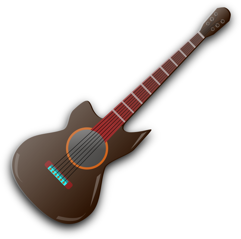 clipart guitar wooden