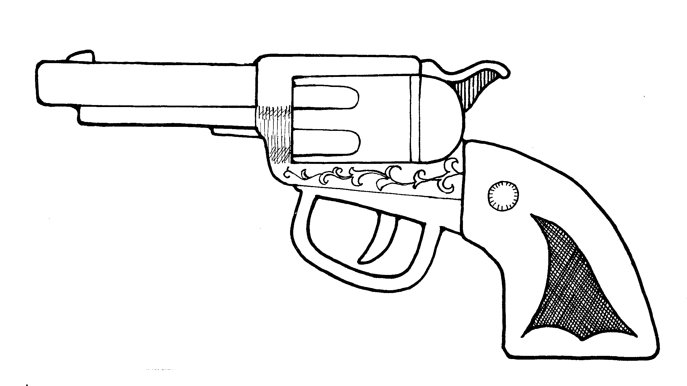 clipart gun black and white