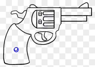 Cartoon gun drawing . Pistol clipart easy