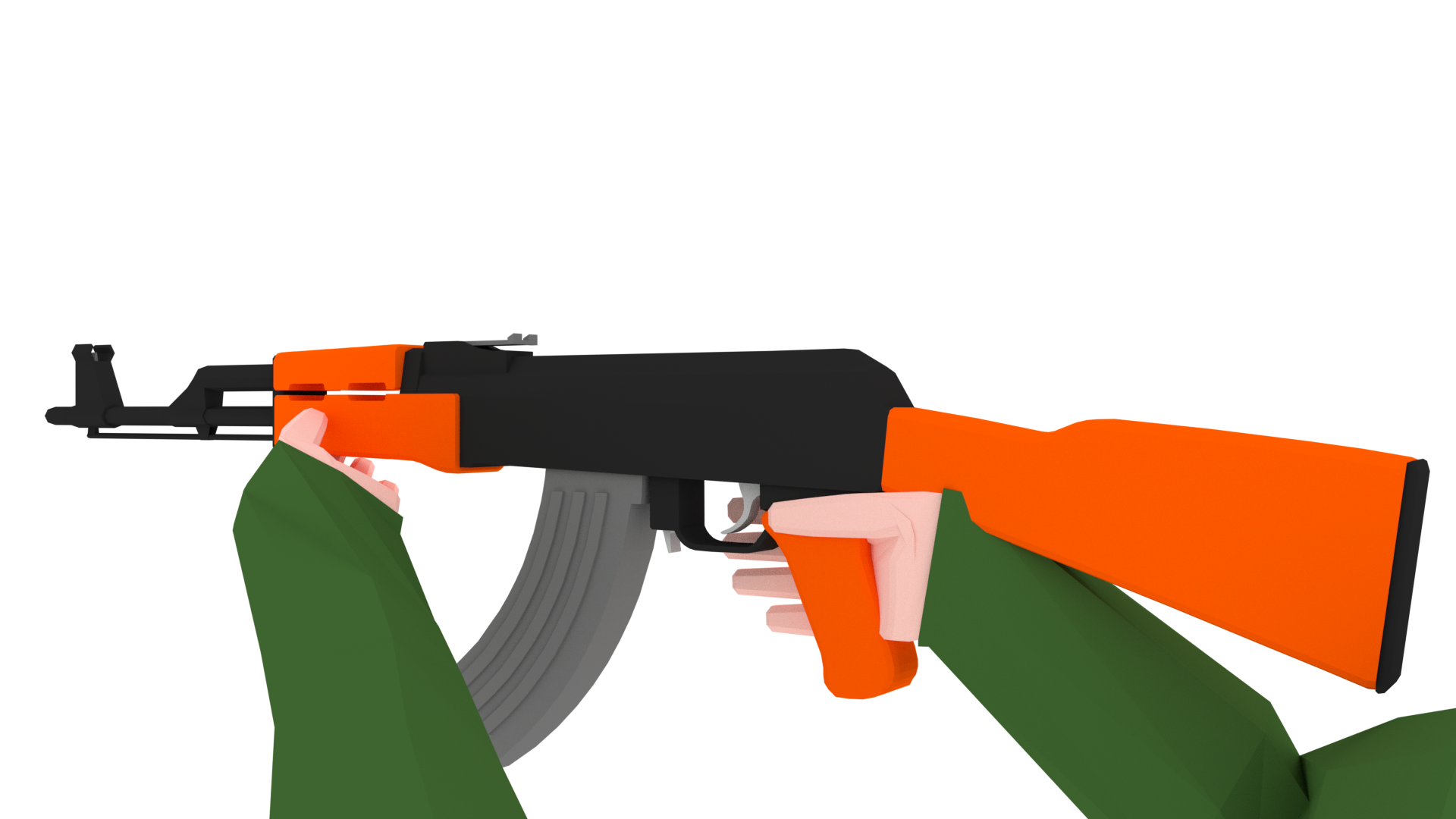 Low poly arms pack. Guns clipart fps