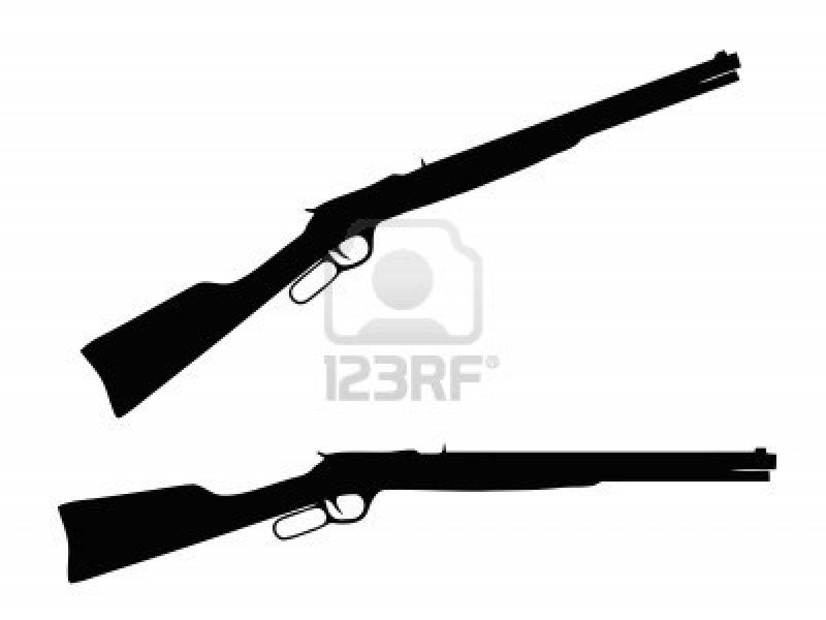 Stock vector sew be. Clipart gun lever action rifle