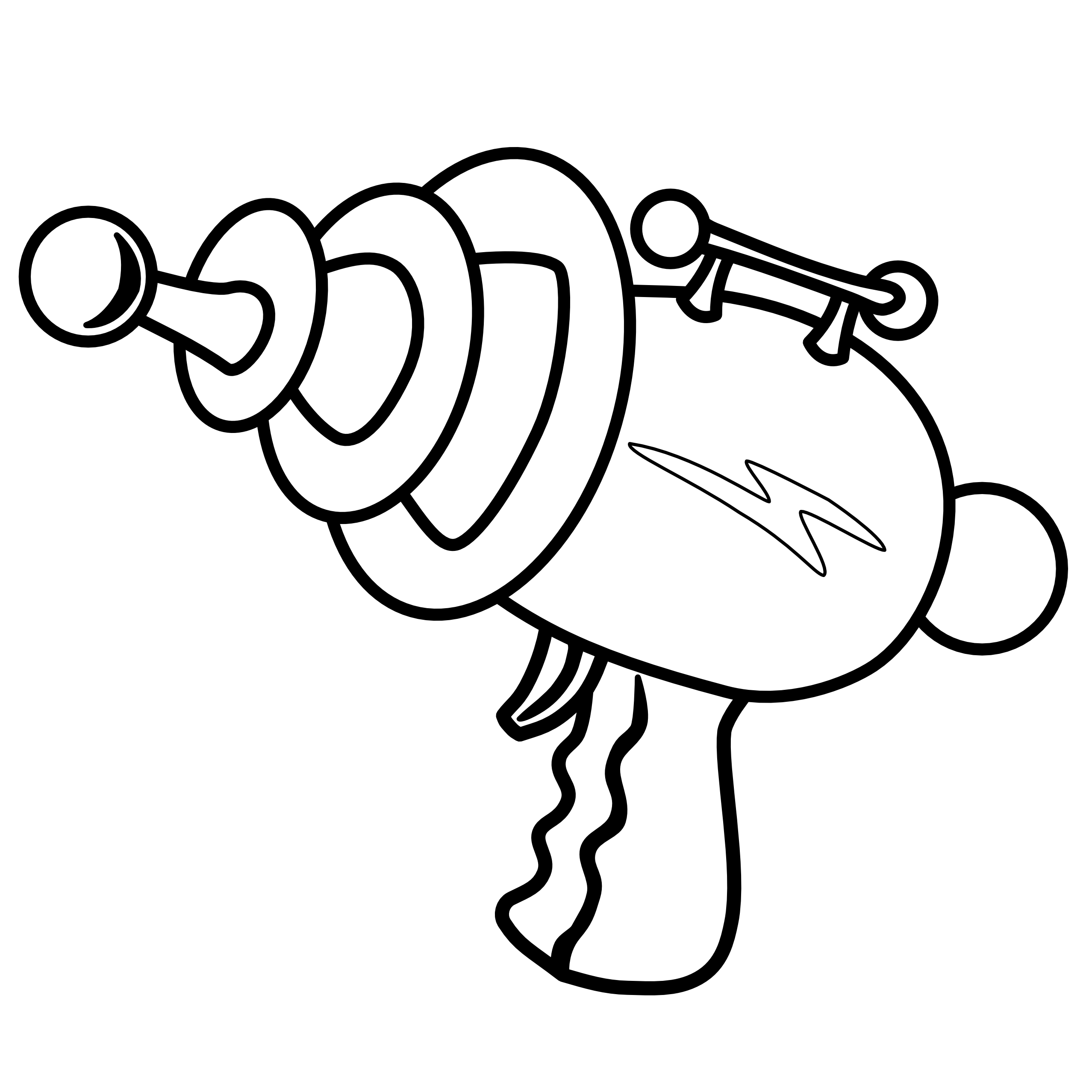 Minimalistic ray gun logo. Paintball clipart black and white