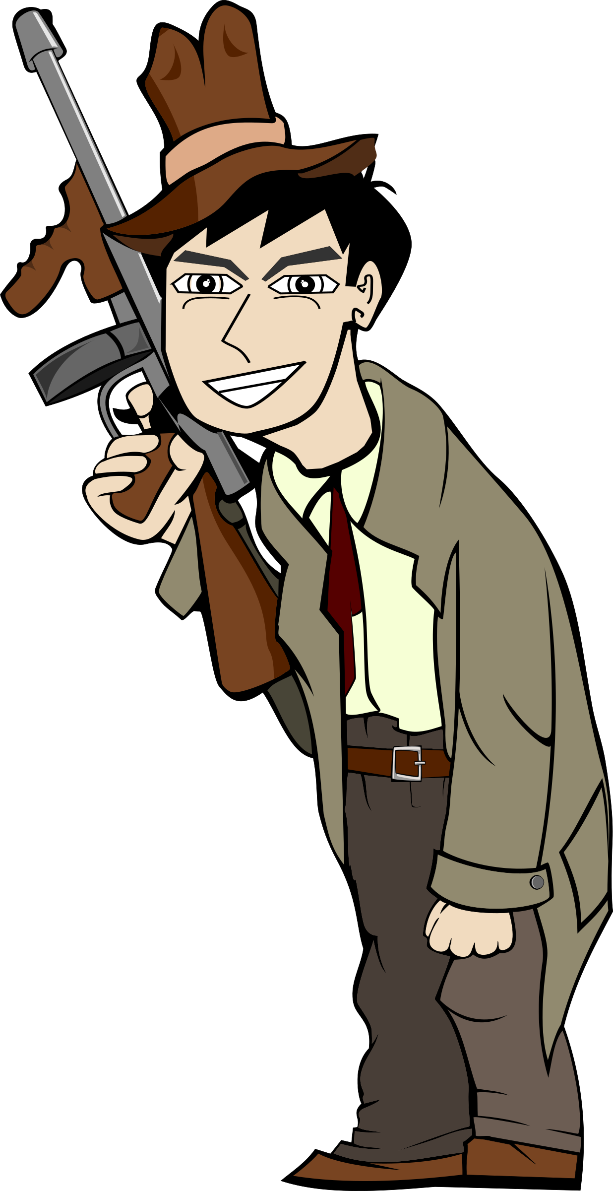 Gun clipart gangster. With a big image