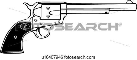 clipart gun six shooter