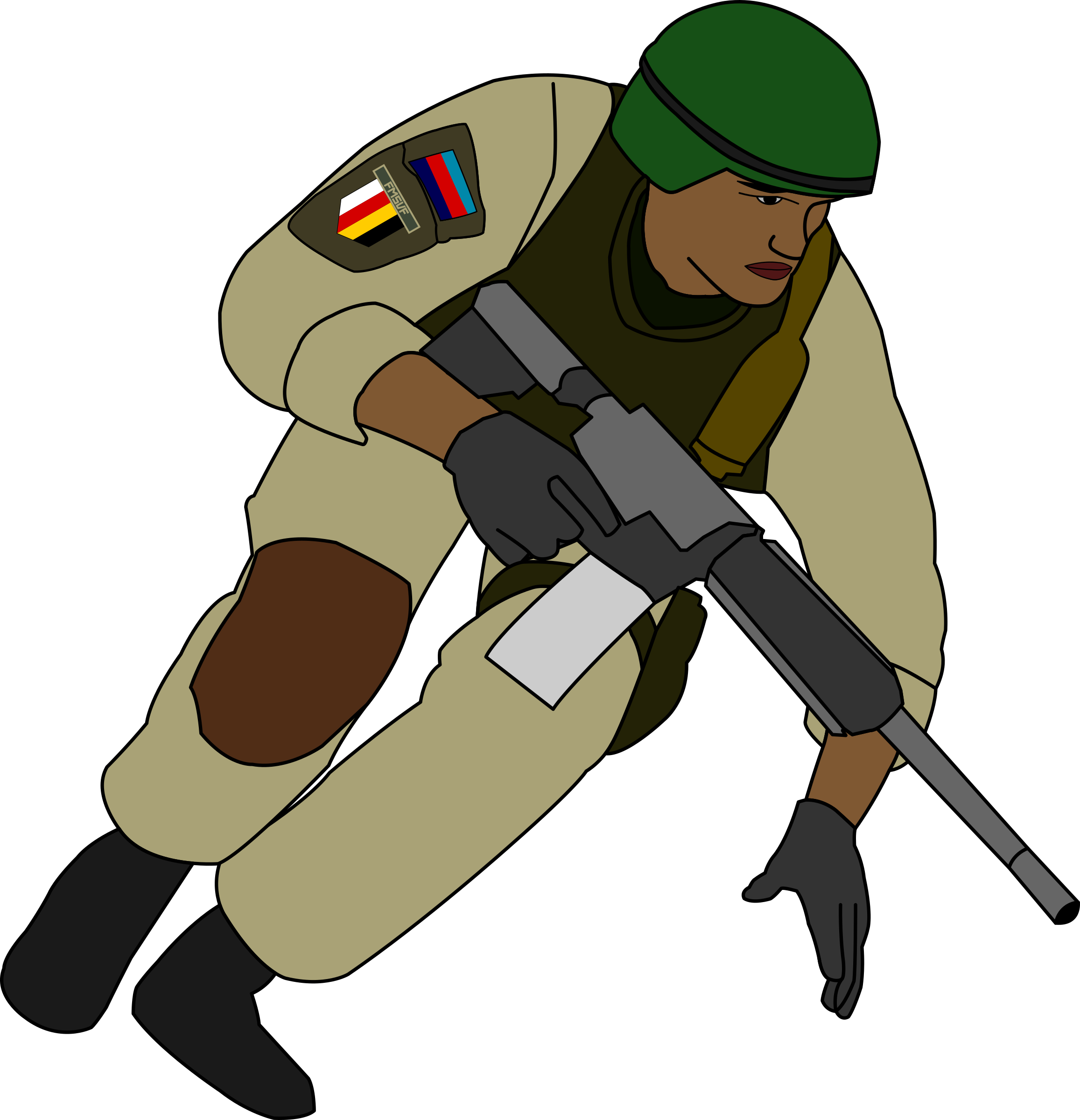 clipart gun soldier