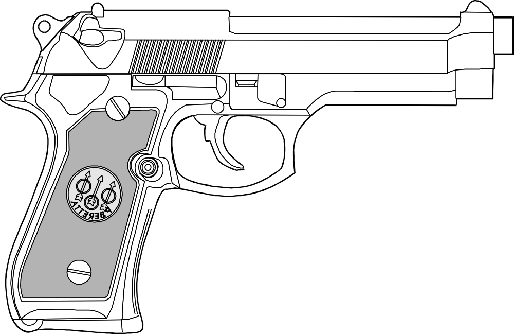 Onlinelabels clip art mm. White clipart gun
