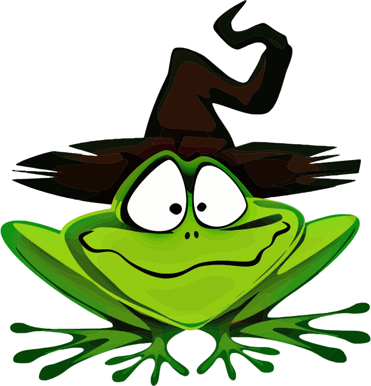 Frog wearing witch s. Clipart halloween animal