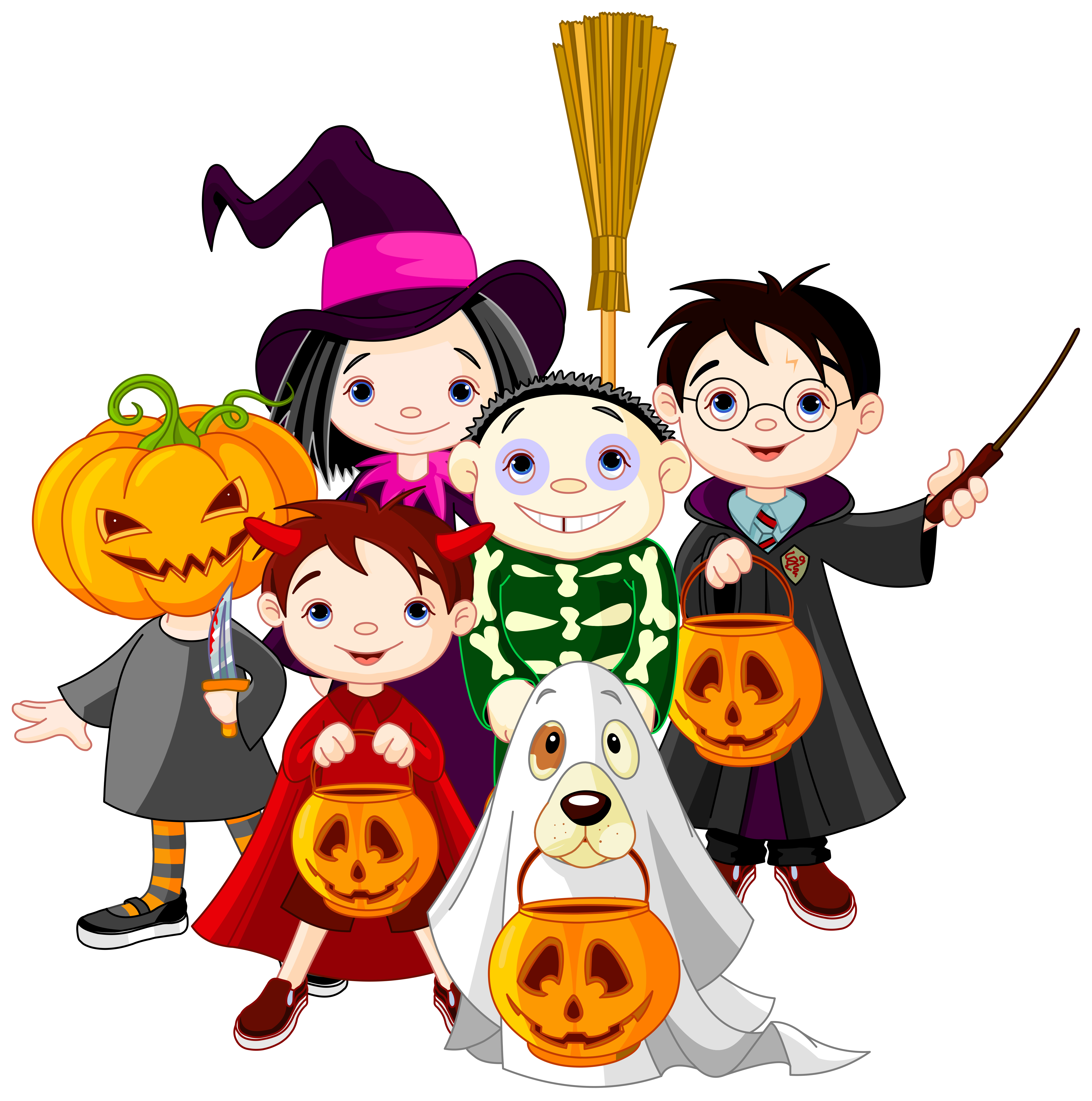 Kids png clip art. Witch clipart cute halloween character