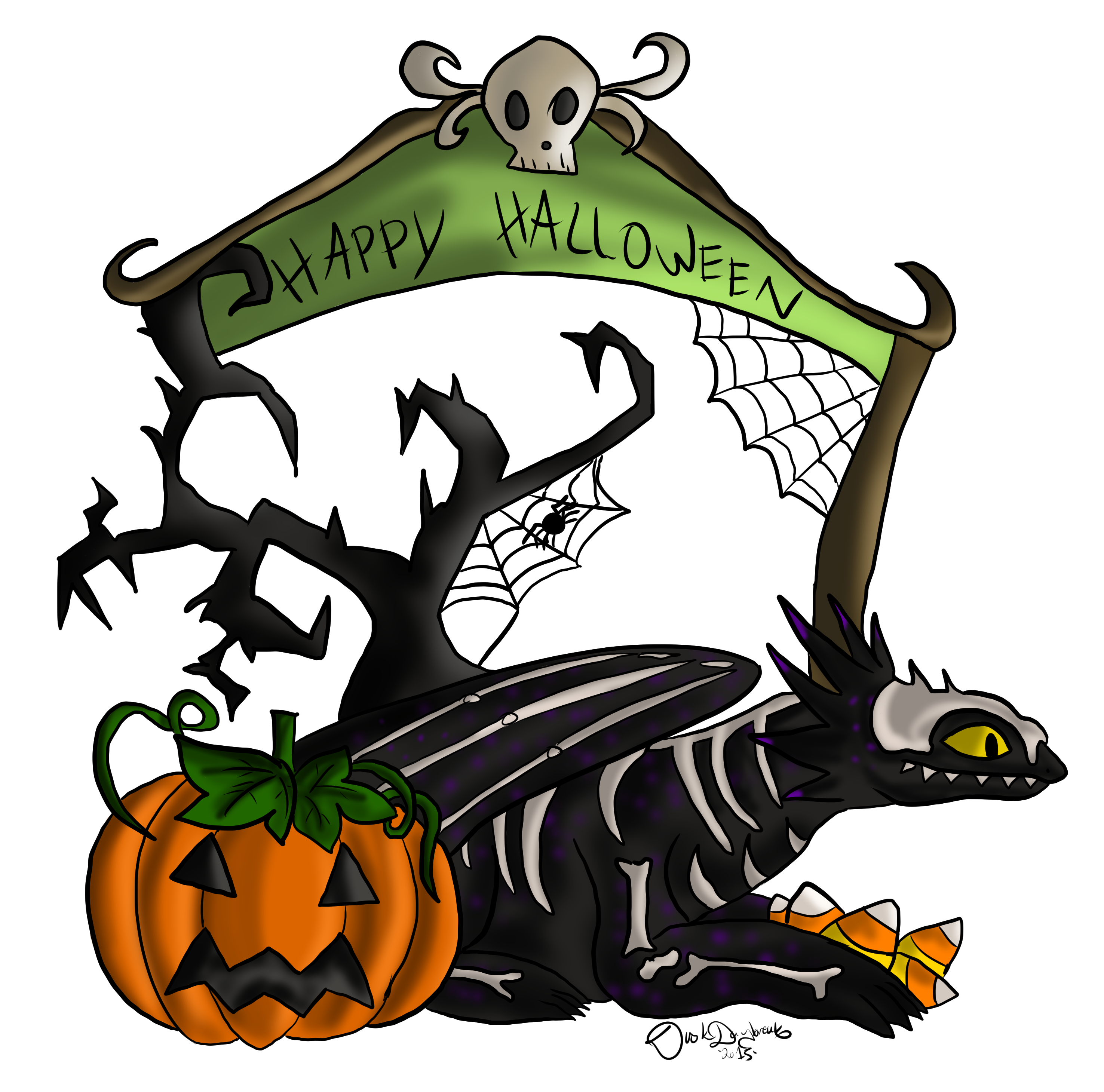 Collection of free banded. Witch clipart dragon