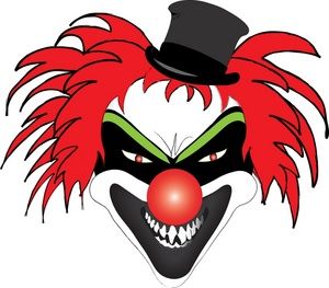 spooky clipart clown