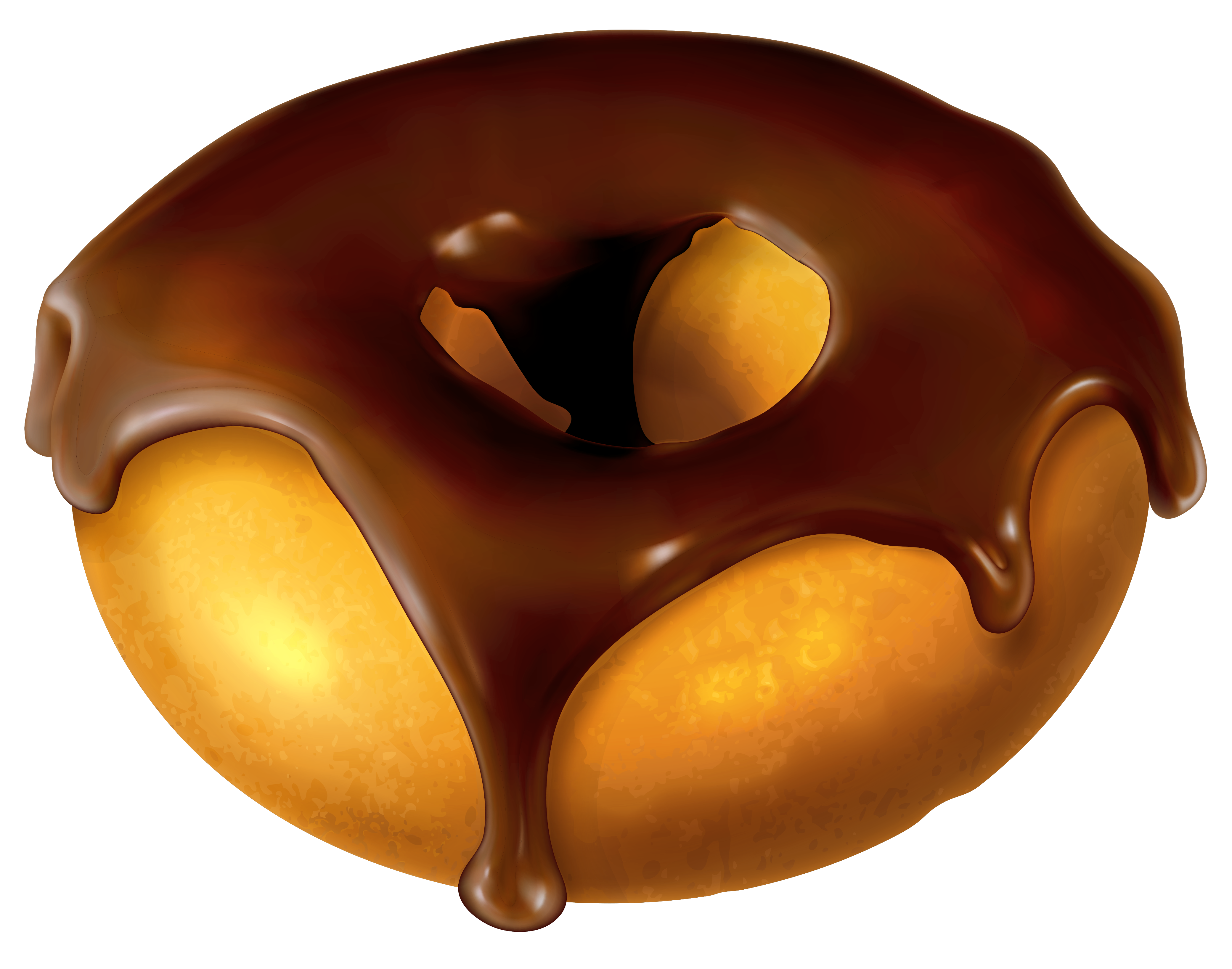 Donut with chocolate png. Doughnut clipart sugary food
