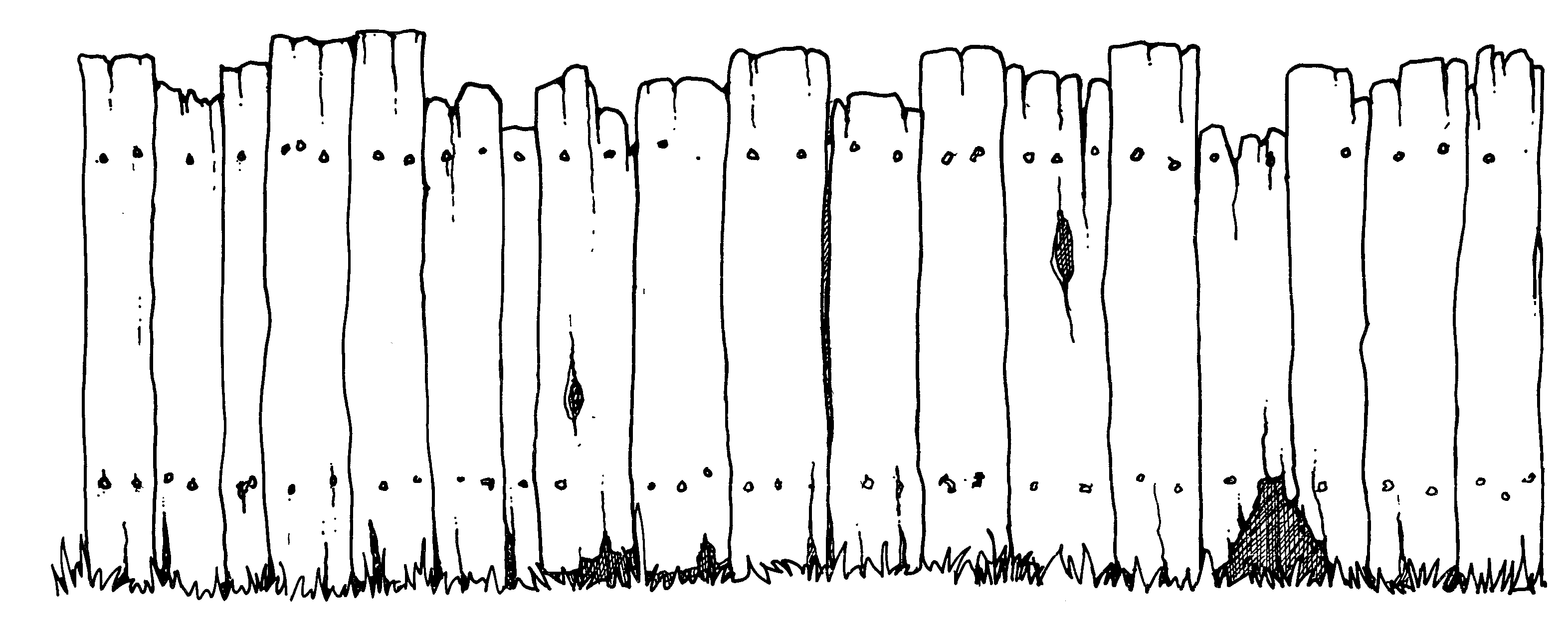 fence clipart colouring