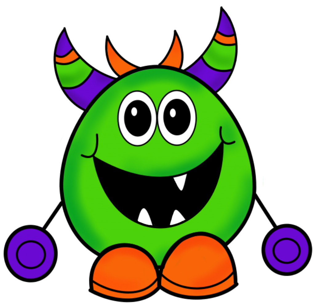 numbers clipart monster