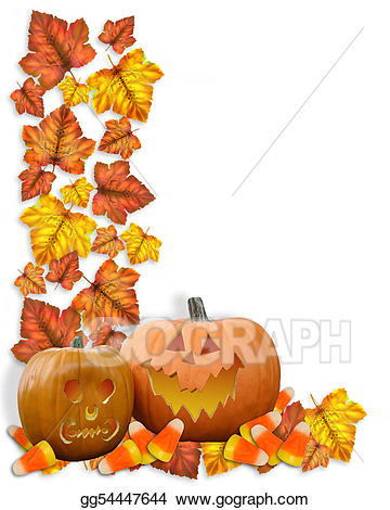 clipart leaves halloween