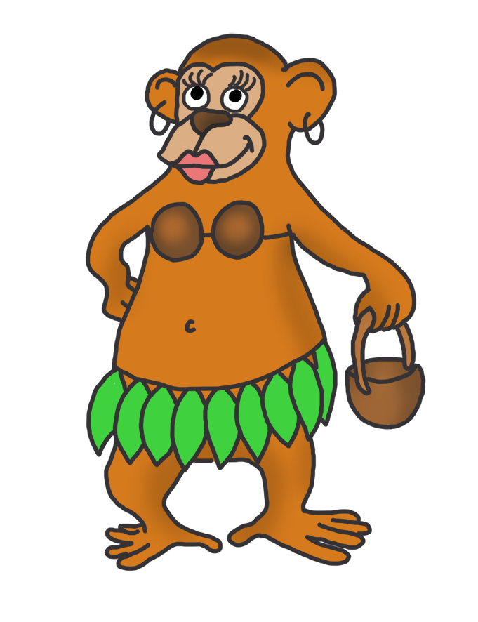 Clipart pencil monkey. Funny drawings clip art