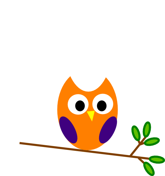 Halloween clipart owl. Purple orange clip art