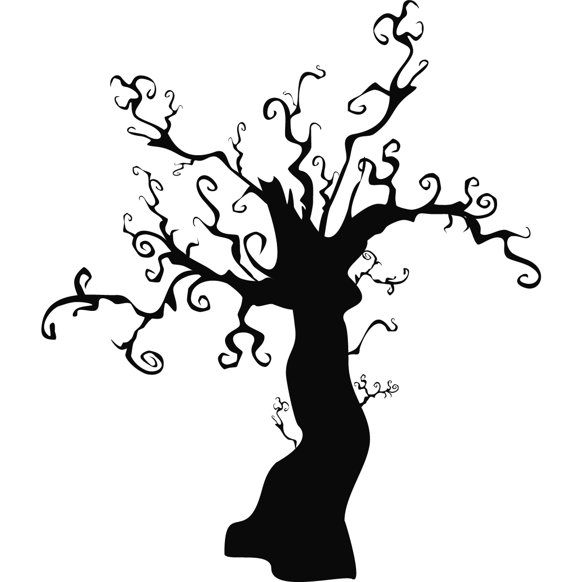 Clip art library . Clipart tree halloween