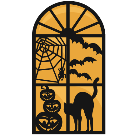 Halloween clipart window. Large clip art 